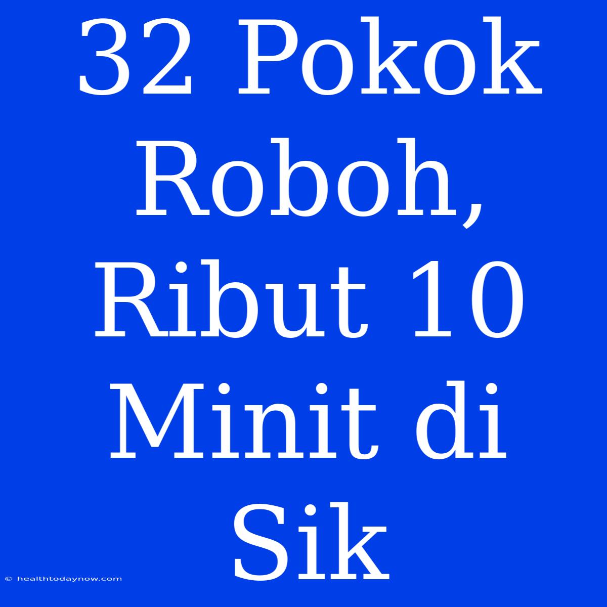 32 Pokok Roboh, Ribut 10 Minit Di Sik 