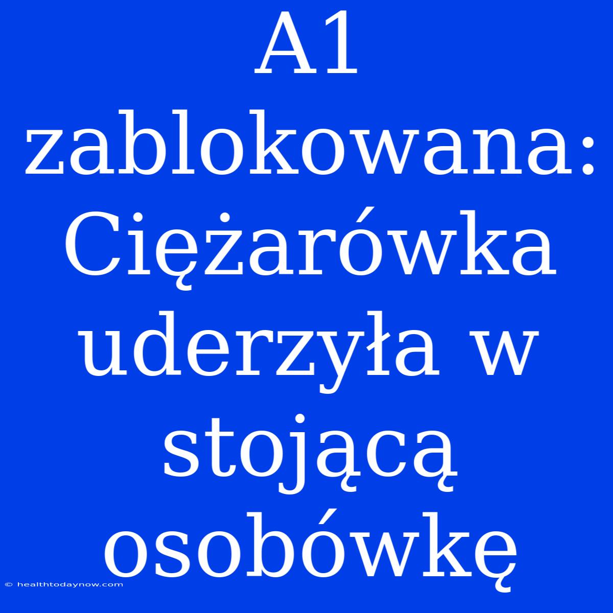 A1 Zablokowana: Ciężarówka Uderzyła W Stojącą Osobówkę