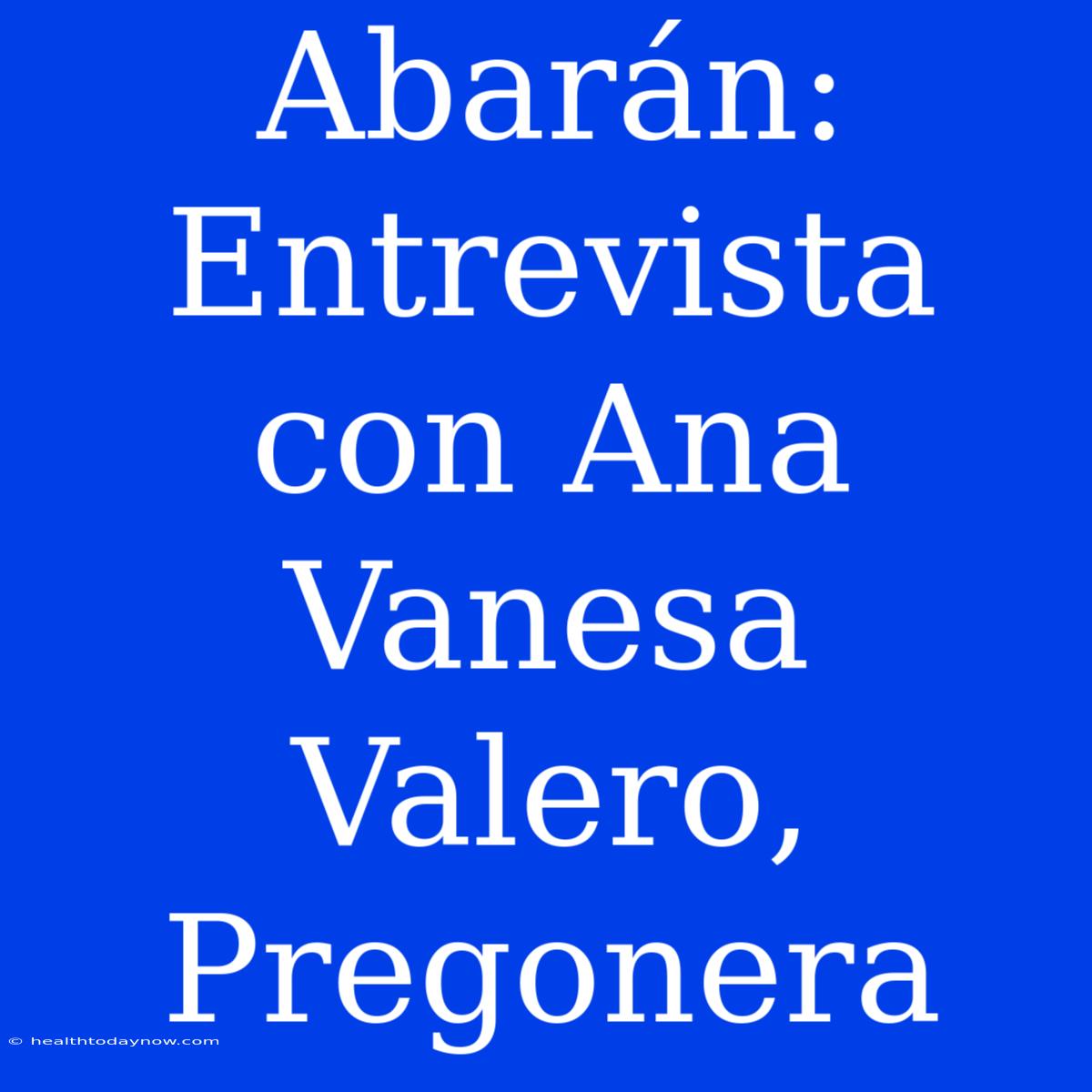 Abarán: Entrevista Con Ana Vanesa Valero, Pregonera 