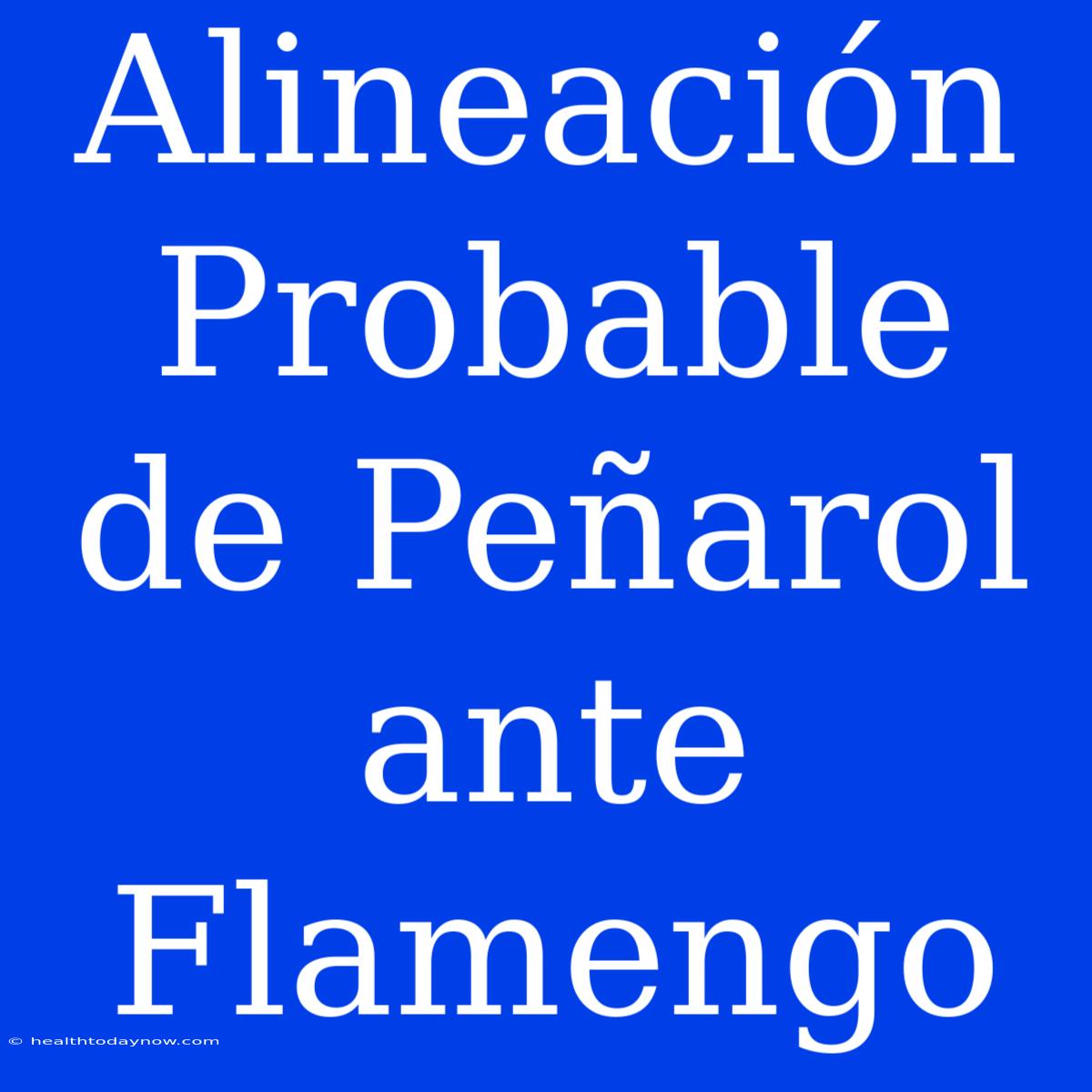 Alineación Probable De Peñarol Ante Flamengo