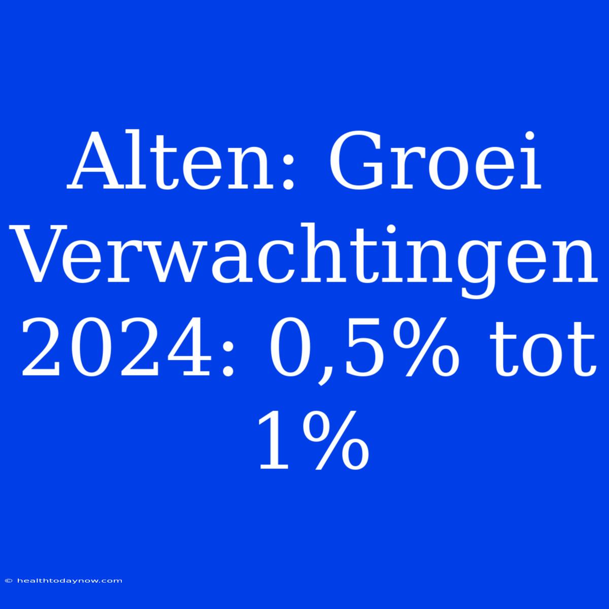 Alten: Groei Verwachtingen 2024: 0,5% Tot 1%