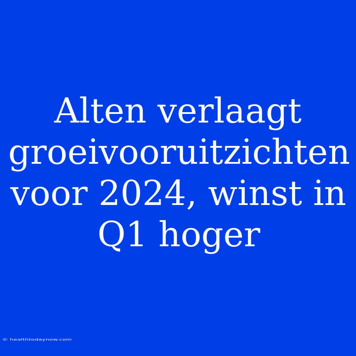 Alten Verlaagt Groeivooruitzichten Voor 2024, Winst In Q1 Hoger