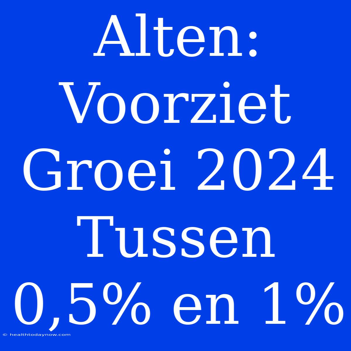 Alten: Voorziet Groei 2024 Tussen 0,5% En 1%