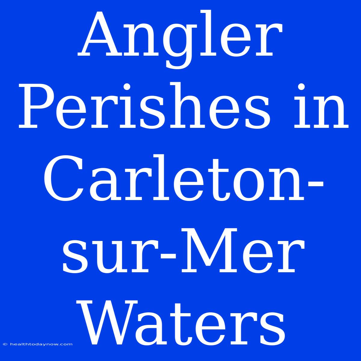 Angler Perishes In Carleton-sur-Mer Waters 