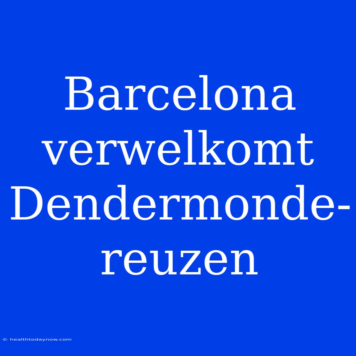 Barcelona Verwelkomt Dendermonde-reuzen