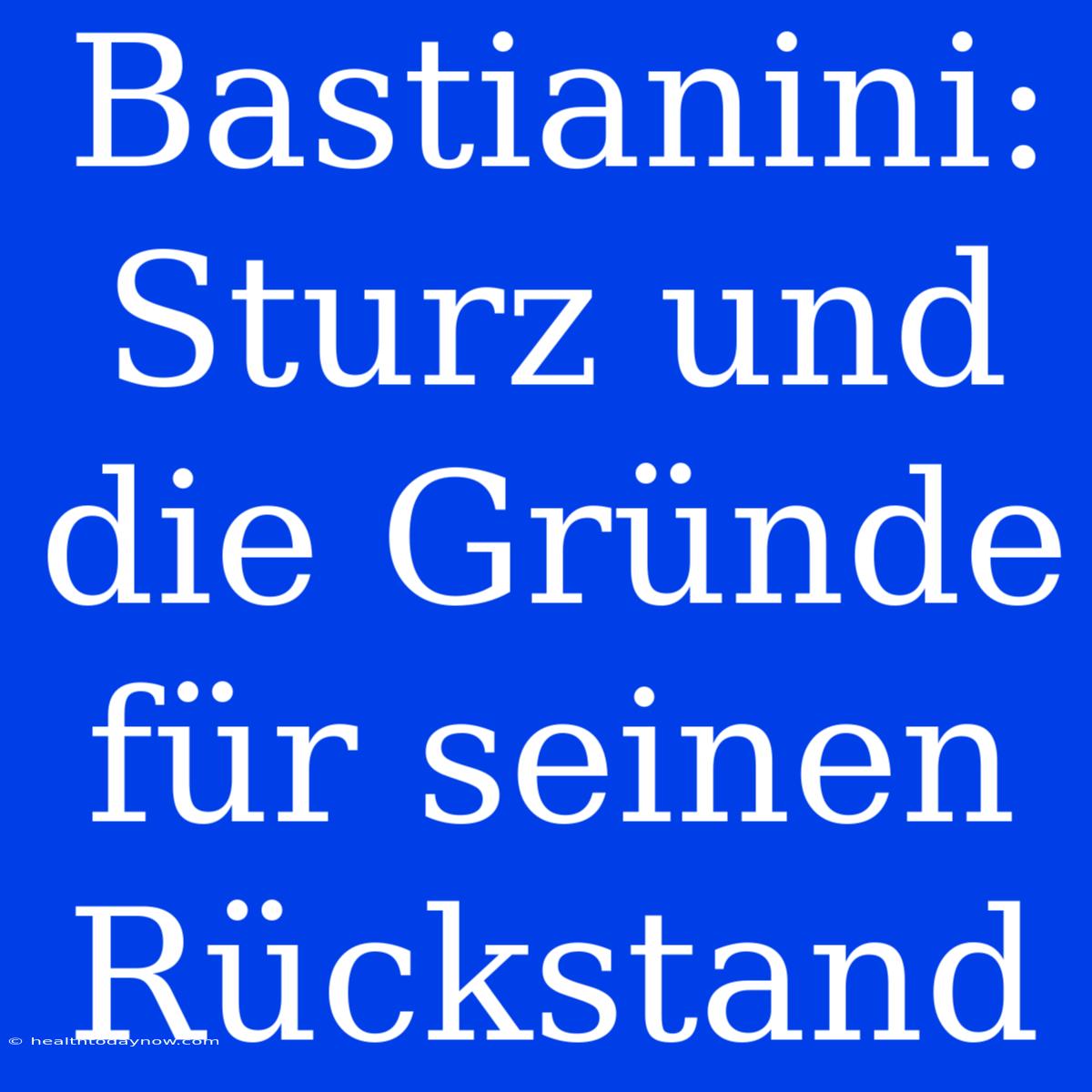 Bastianini: Sturz Und Die Gründe Für Seinen Rückstand