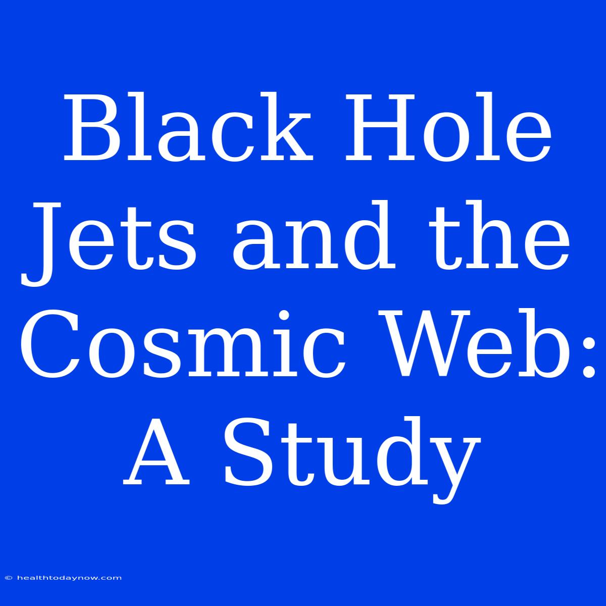 Black Hole Jets And The Cosmic Web: A Study