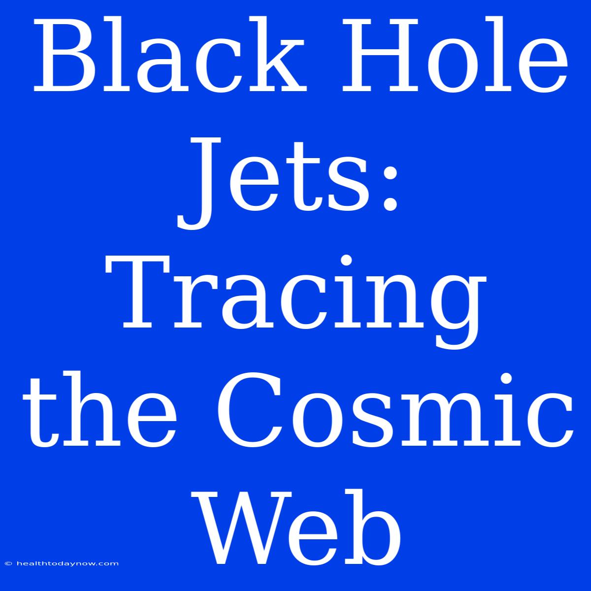 Black Hole Jets: Tracing The Cosmic Web