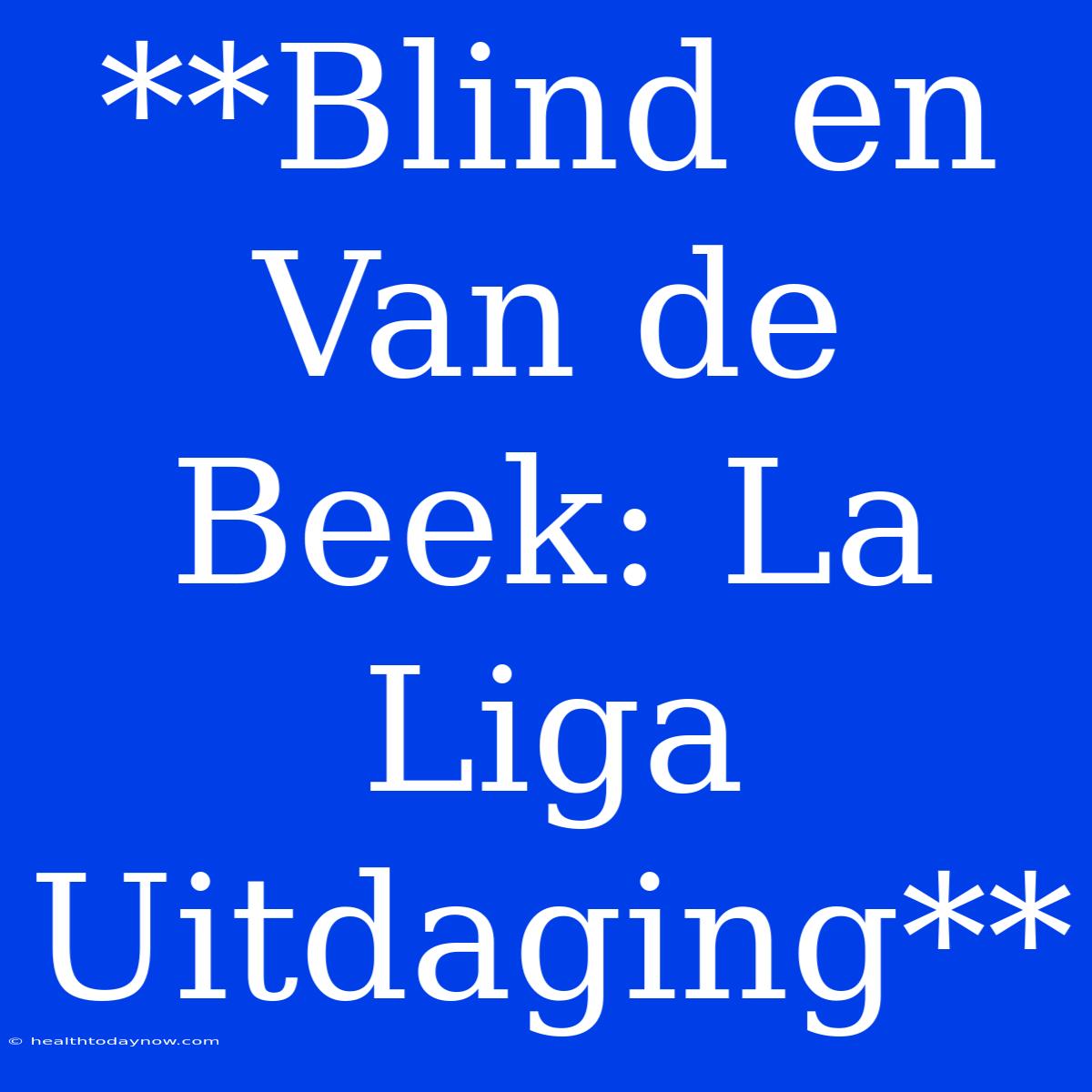 **Blind En Van De Beek: La Liga Uitdaging** 