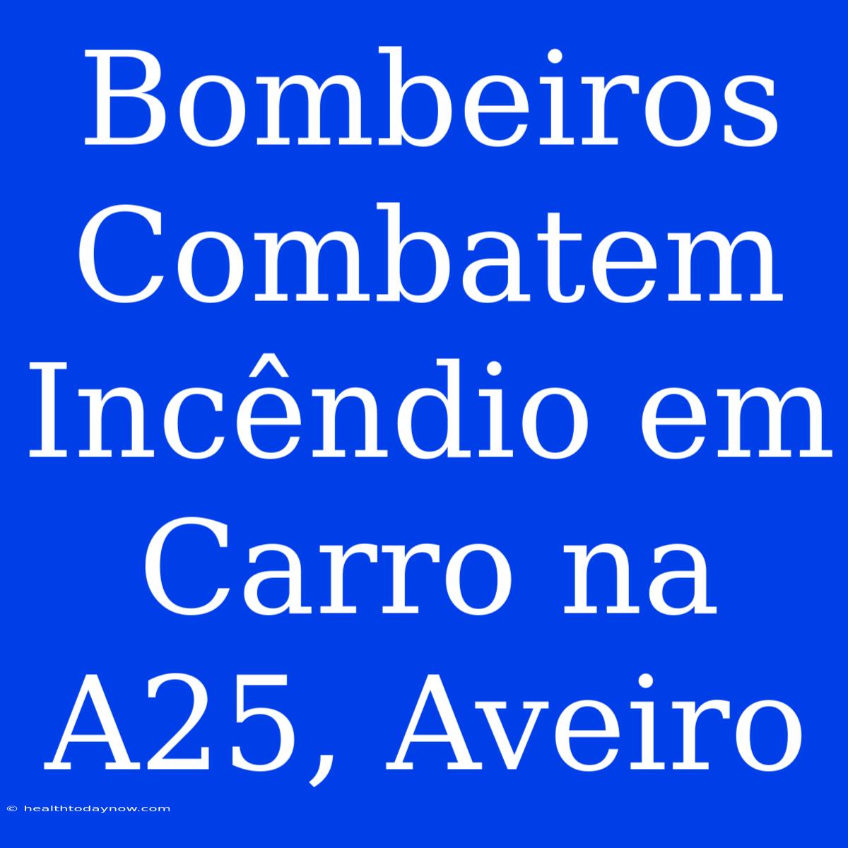 Bombeiros Combatem Incêndio Em Carro Na A25, Aveiro