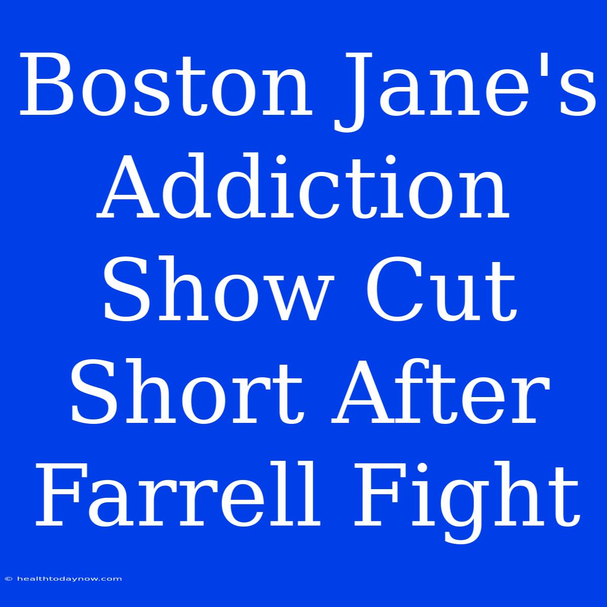 Boston Jane's Addiction Show Cut Short After Farrell Fight