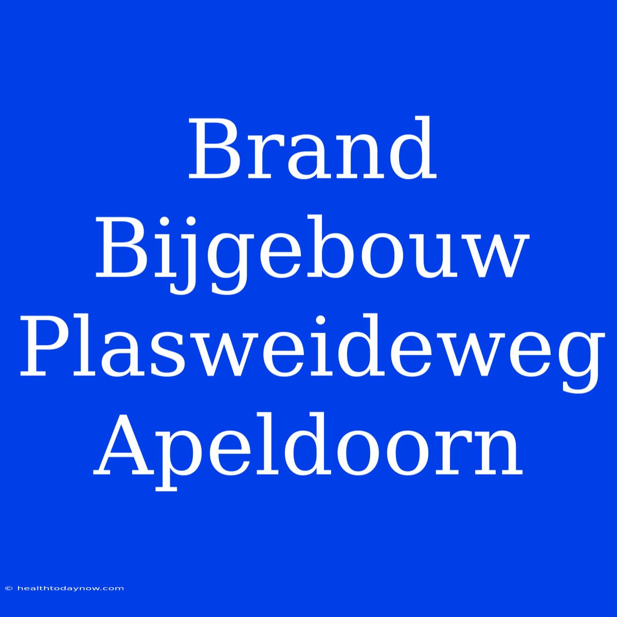 Brand Bijgebouw Plasweideweg Apeldoorn