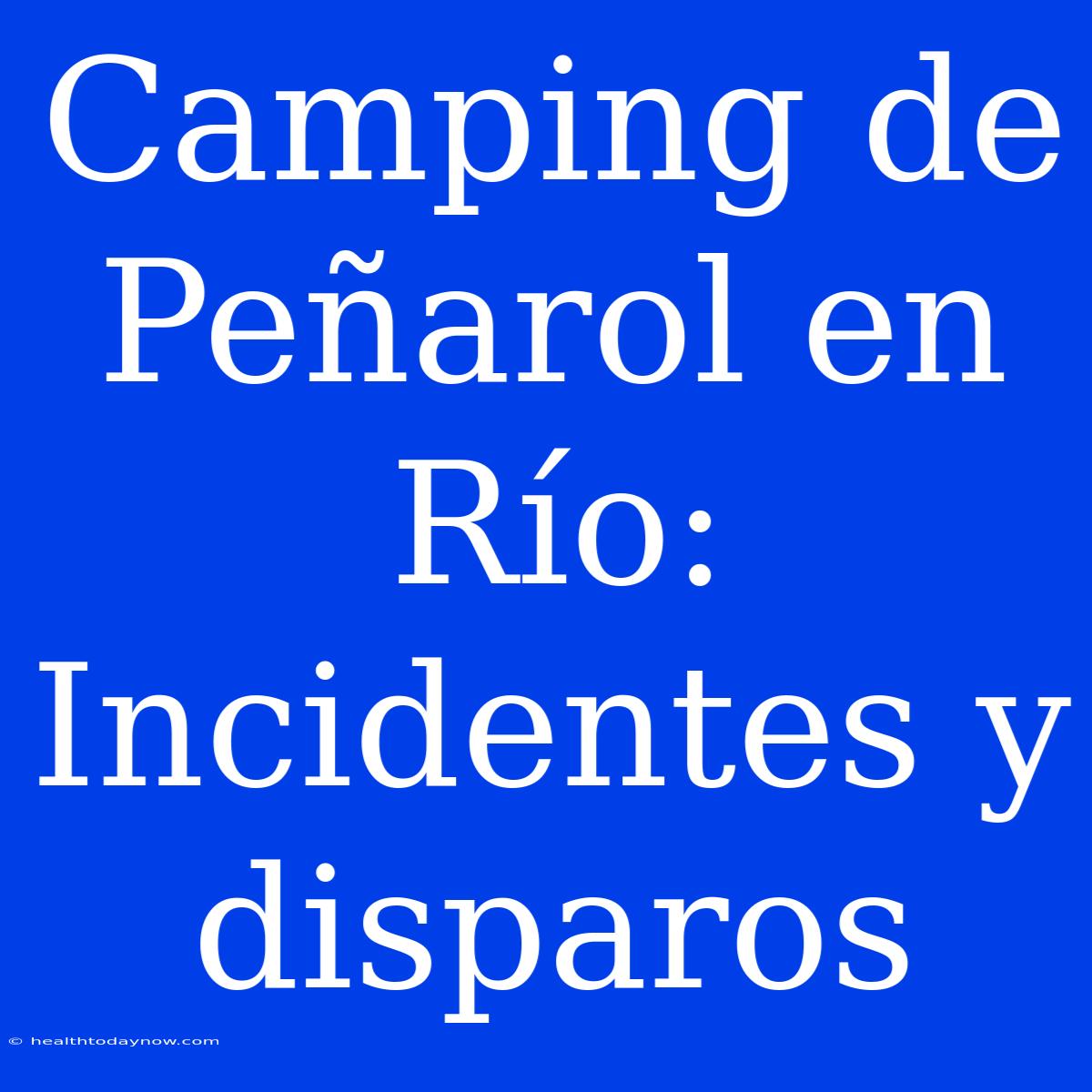 Camping De Peñarol En Río: Incidentes Y Disparos