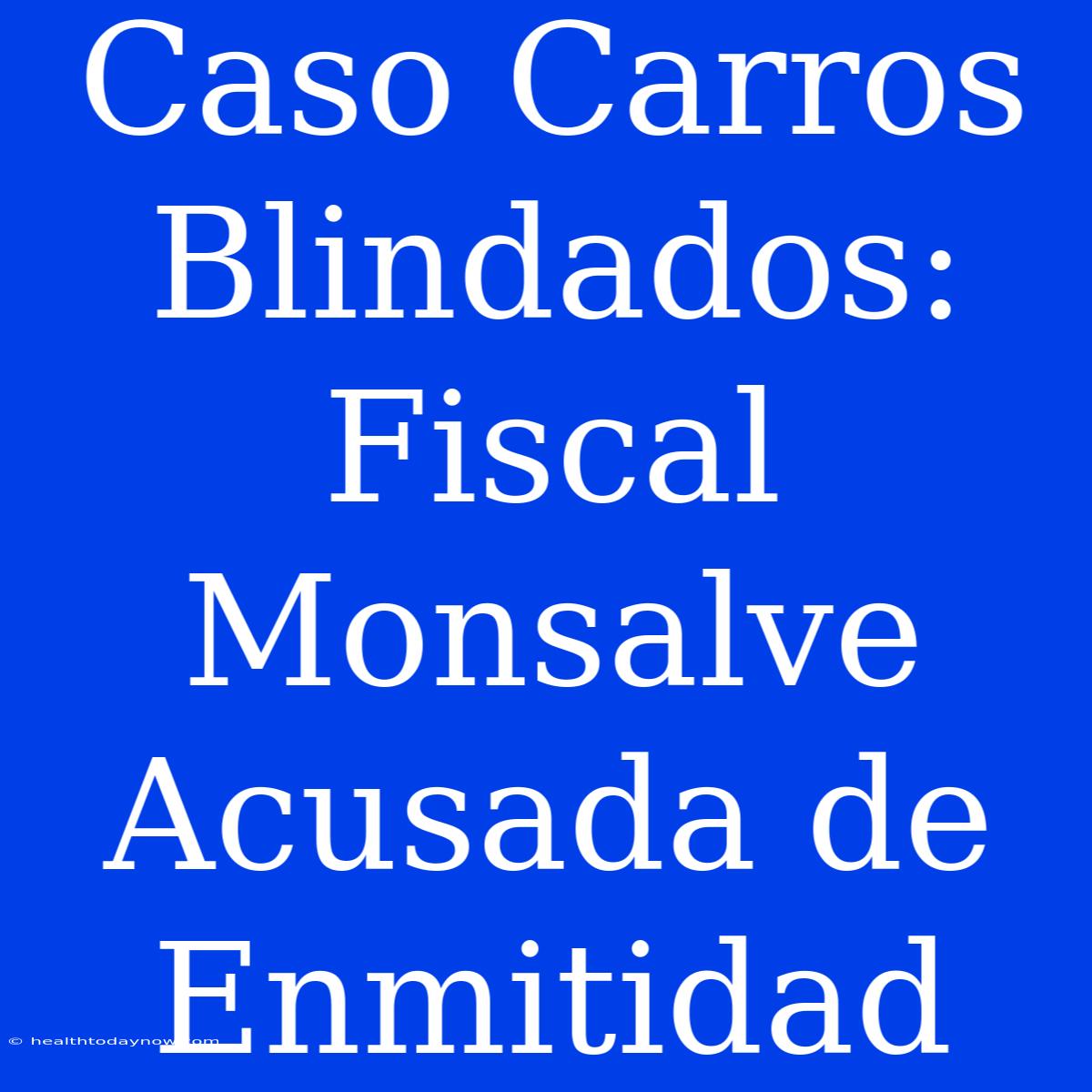 Caso Carros Blindados: Fiscal Monsalve Acusada De Enmitidad