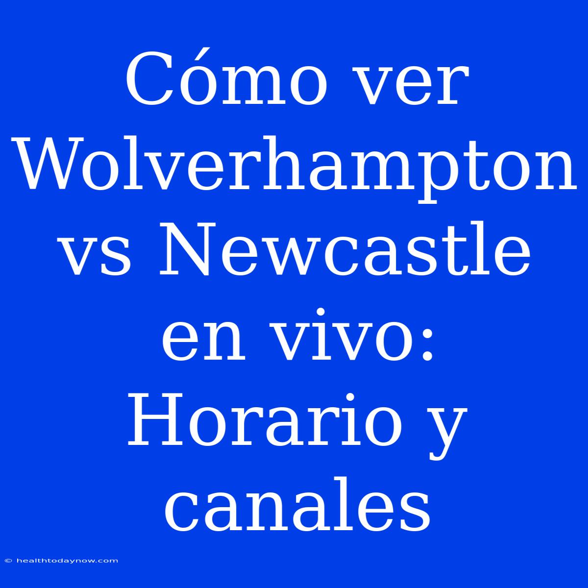 Cómo Ver Wolverhampton Vs Newcastle En Vivo: Horario Y Canales