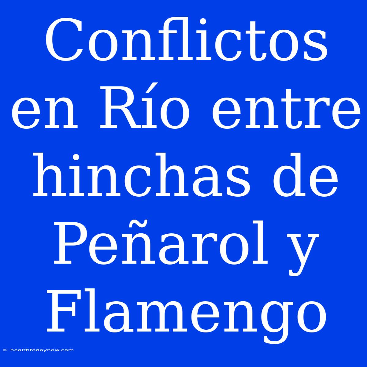 Conflictos En Río Entre Hinchas De Peñarol Y Flamengo 