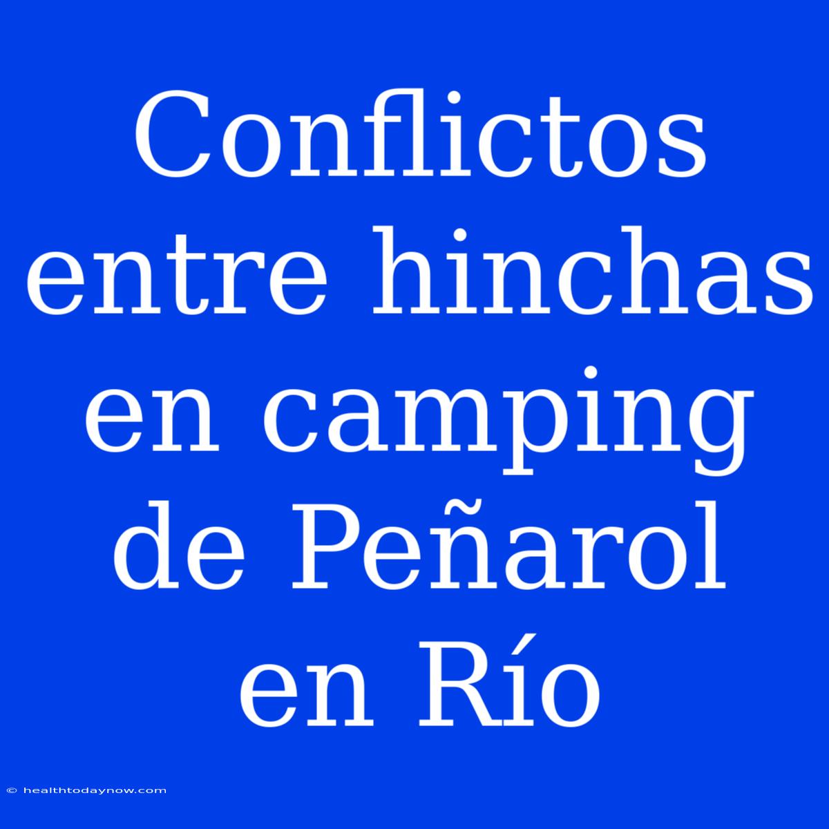 Conflictos Entre Hinchas En Camping De Peñarol En Río