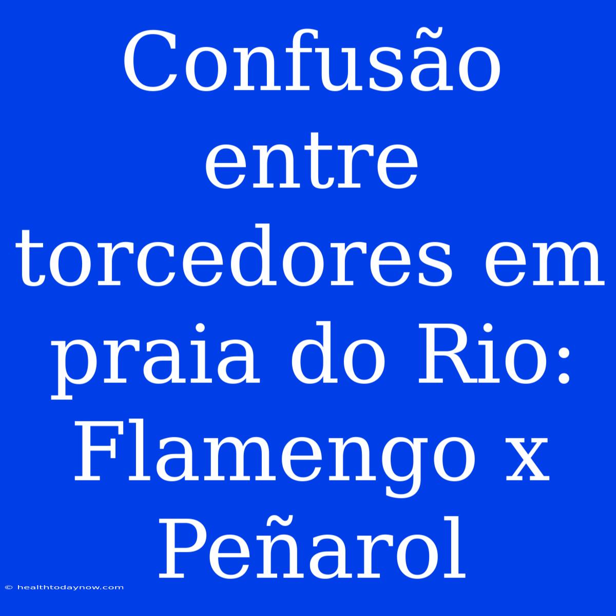 Confusão Entre Torcedores Em Praia Do Rio: Flamengo X Peñarol