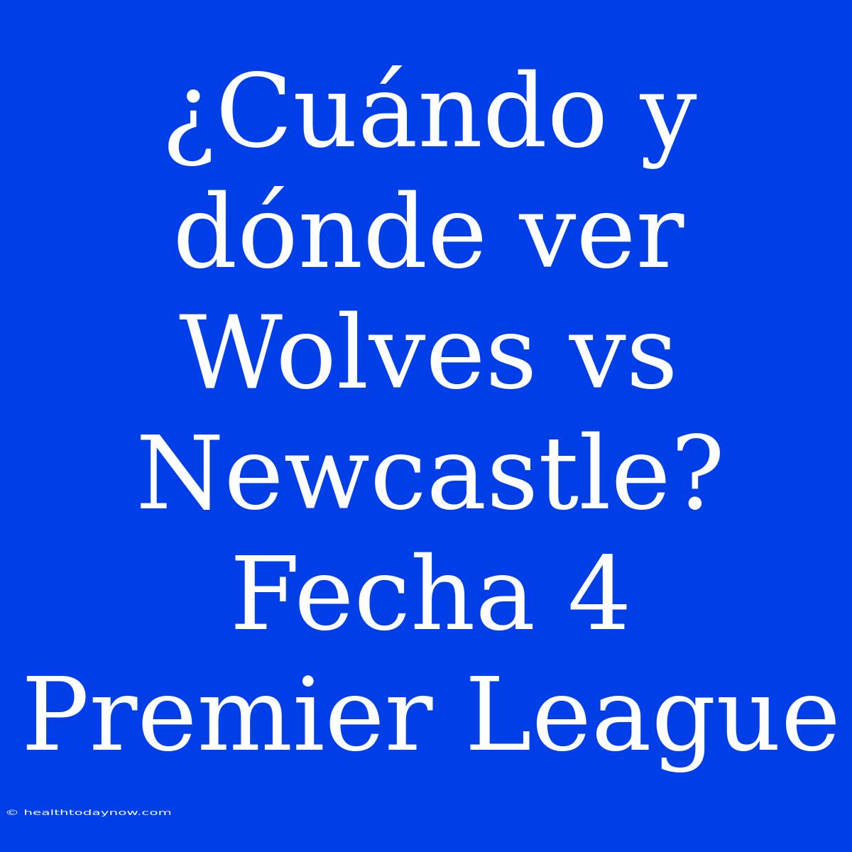 ¿Cuándo Y Dónde Ver Wolves Vs Newcastle? Fecha 4 Premier League