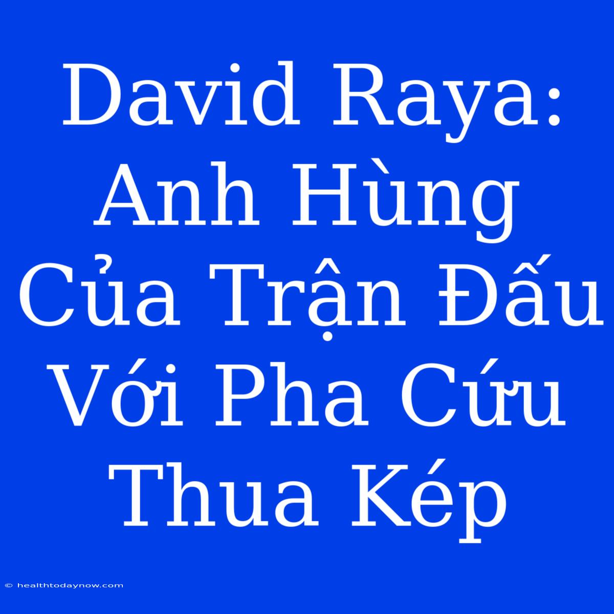 David Raya: Anh Hùng Của Trận Đấu Với Pha Cứu Thua Kép