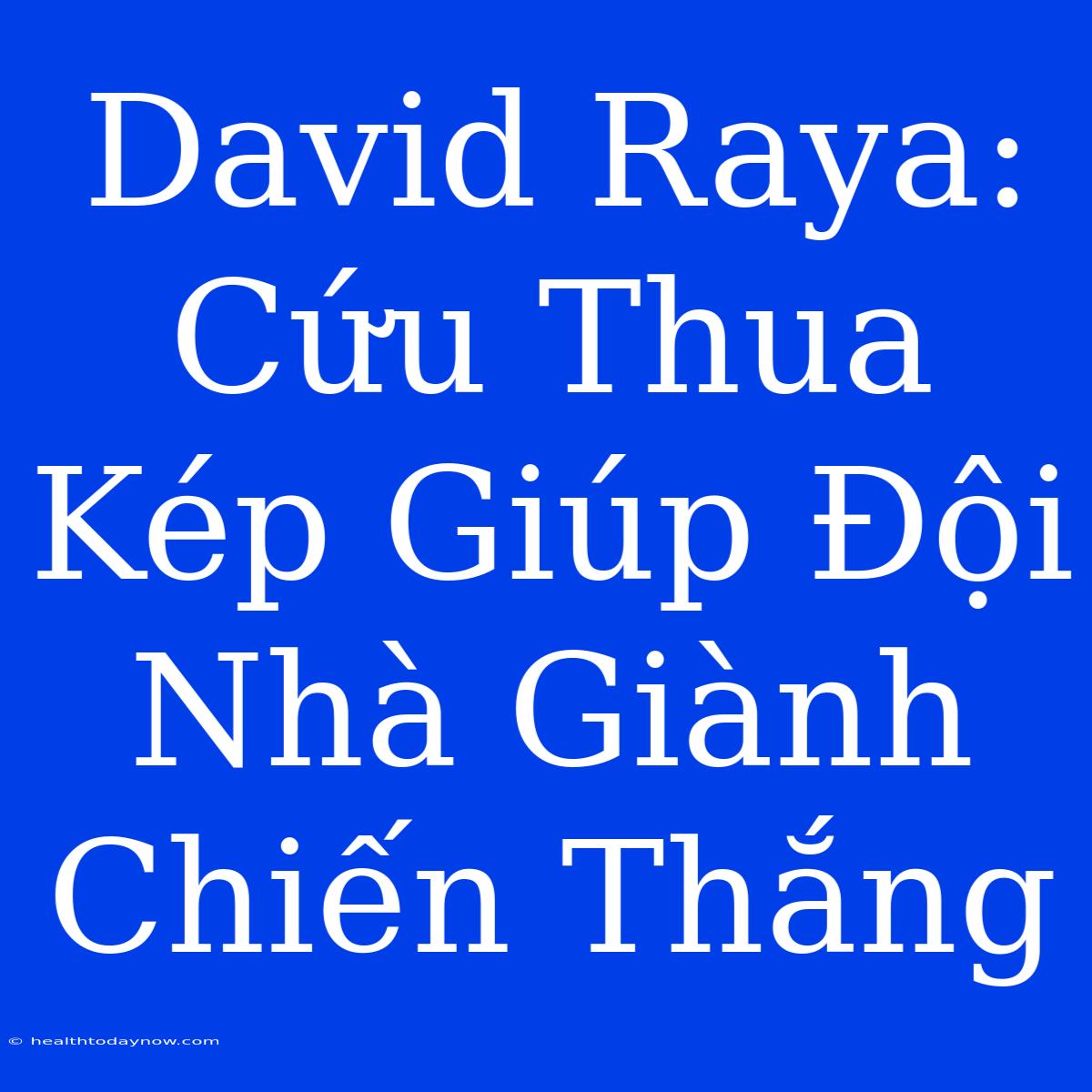 David Raya: Cứu Thua Kép Giúp Đội Nhà Giành Chiến Thắng