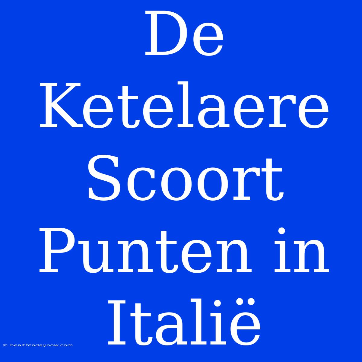 De Ketelaere Scoort Punten In Italië