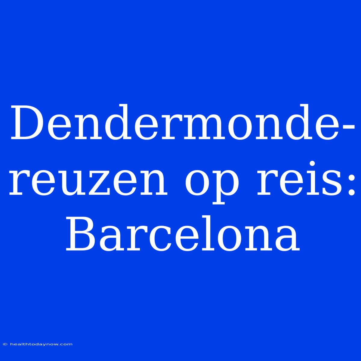 Dendermonde-reuzen Op Reis: Barcelona