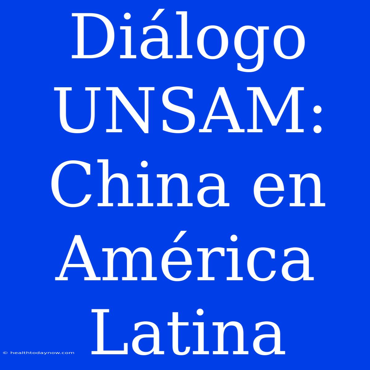 Diálogo UNSAM: China En América Latina