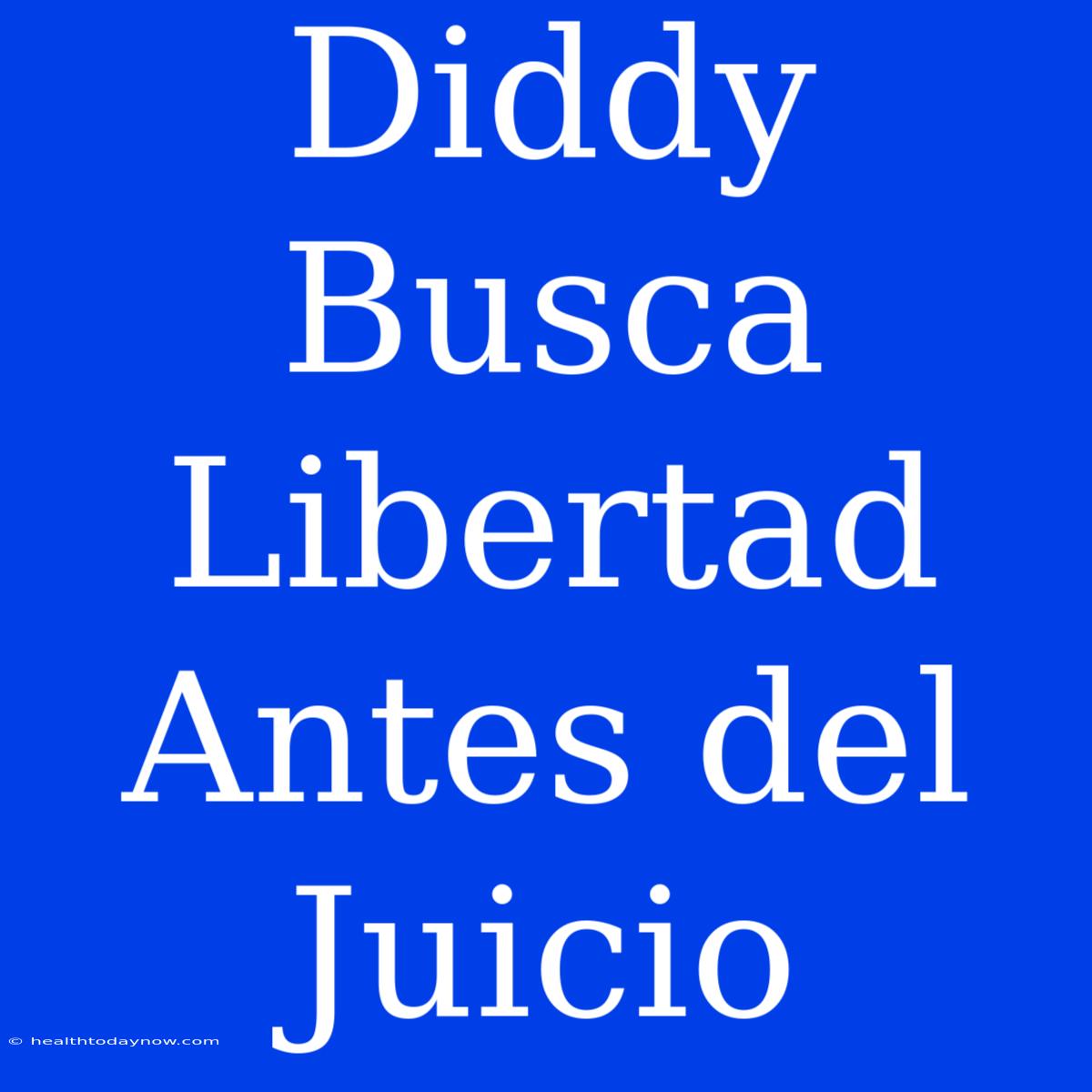 Diddy Busca Libertad Antes Del Juicio