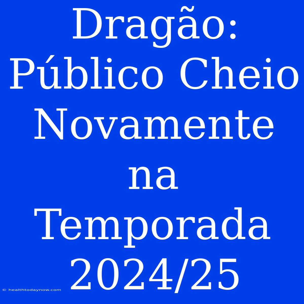 Dragão: Público Cheio Novamente Na Temporada 2024/25