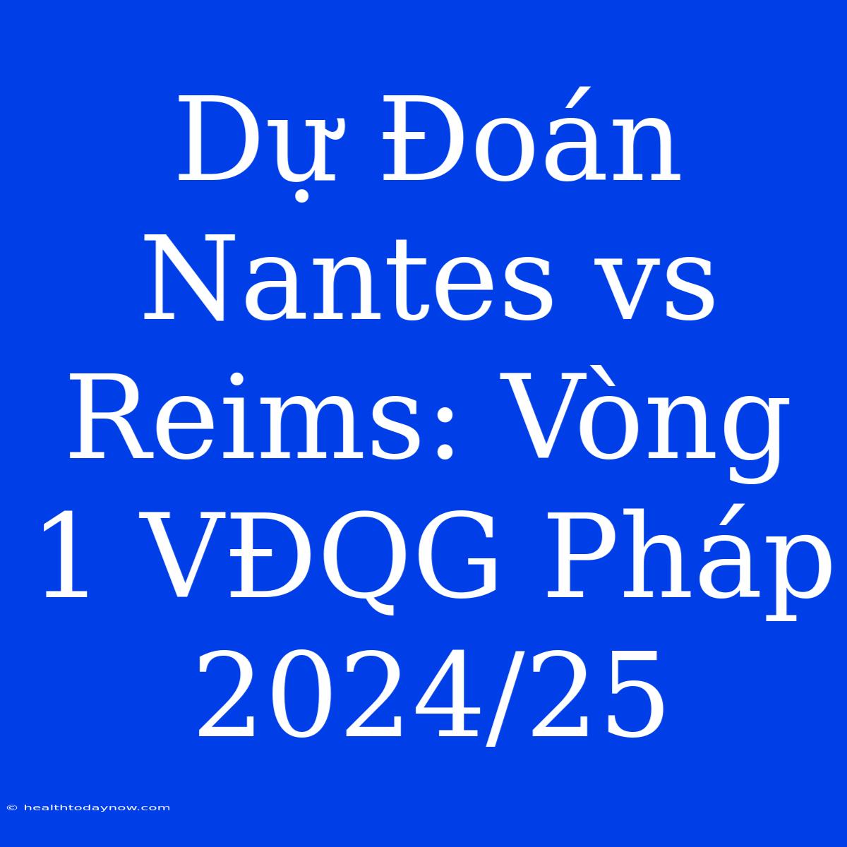 Dự Đoán Nantes Vs Reims: Vòng 1 VĐQG Pháp 2024/25