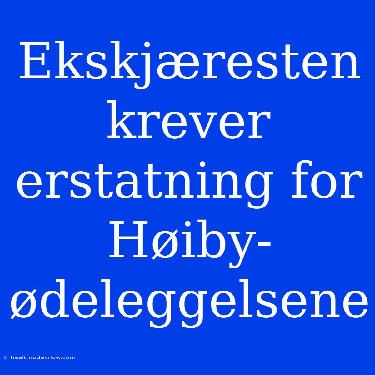 Ekskjæresten Krever Erstatning For Høiby-ødeleggelsene