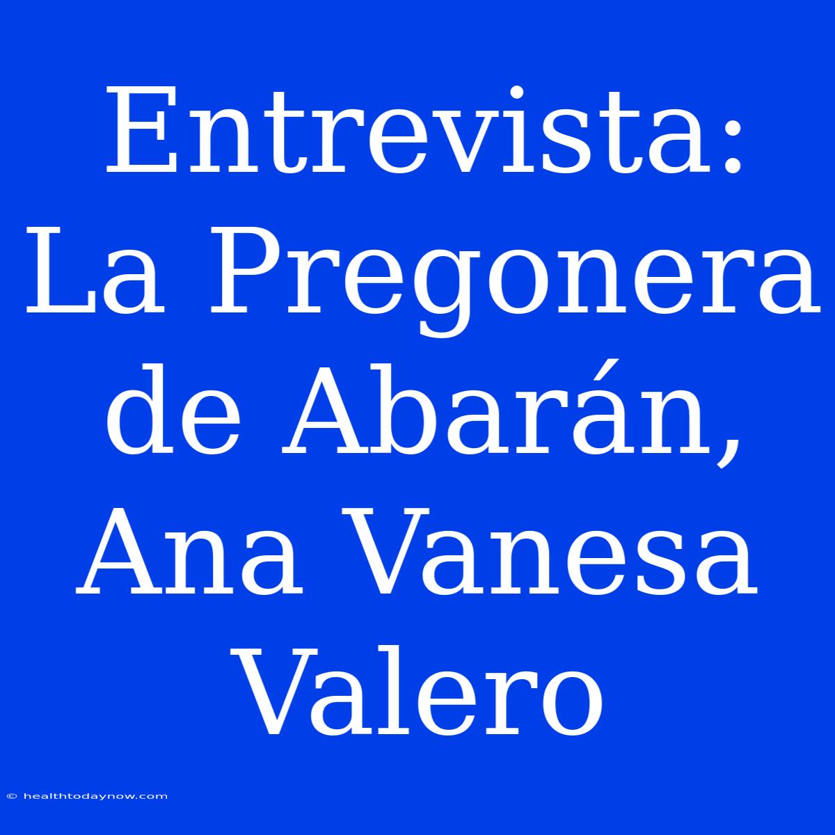 Entrevista: La Pregonera De Abarán, Ana Vanesa Valero