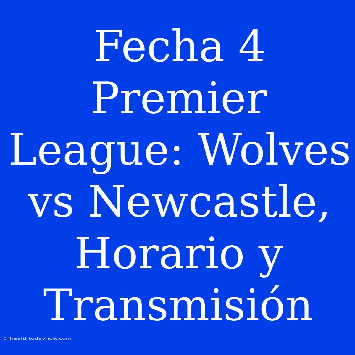 Fecha 4 Premier League: Wolves Vs Newcastle, Horario Y Transmisión