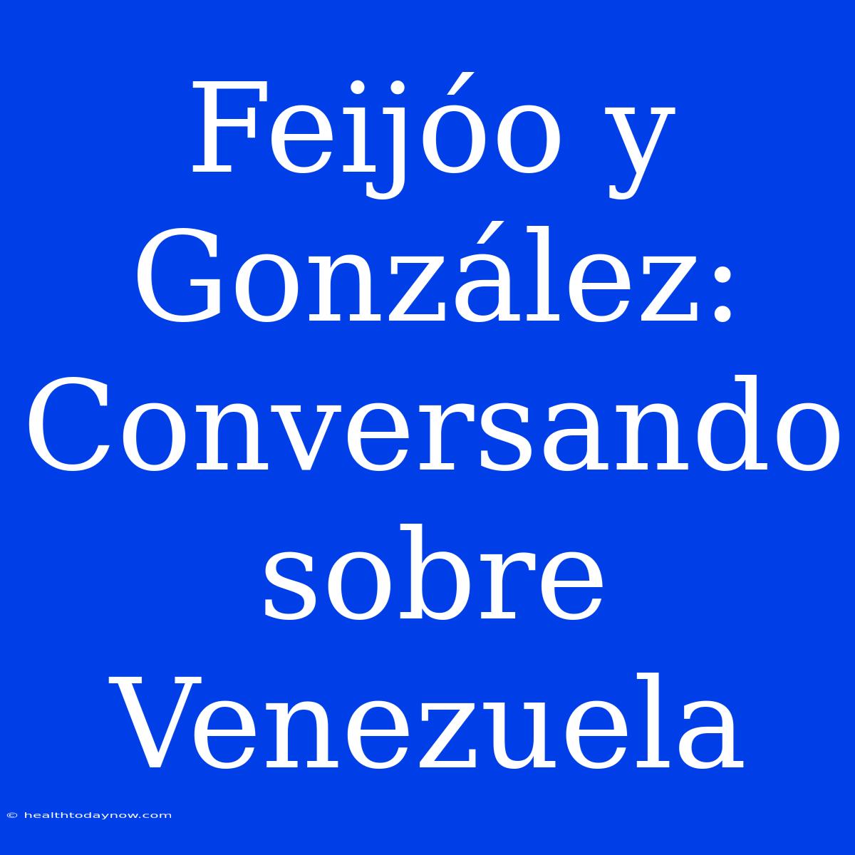 Feijóo Y González: Conversando Sobre Venezuela