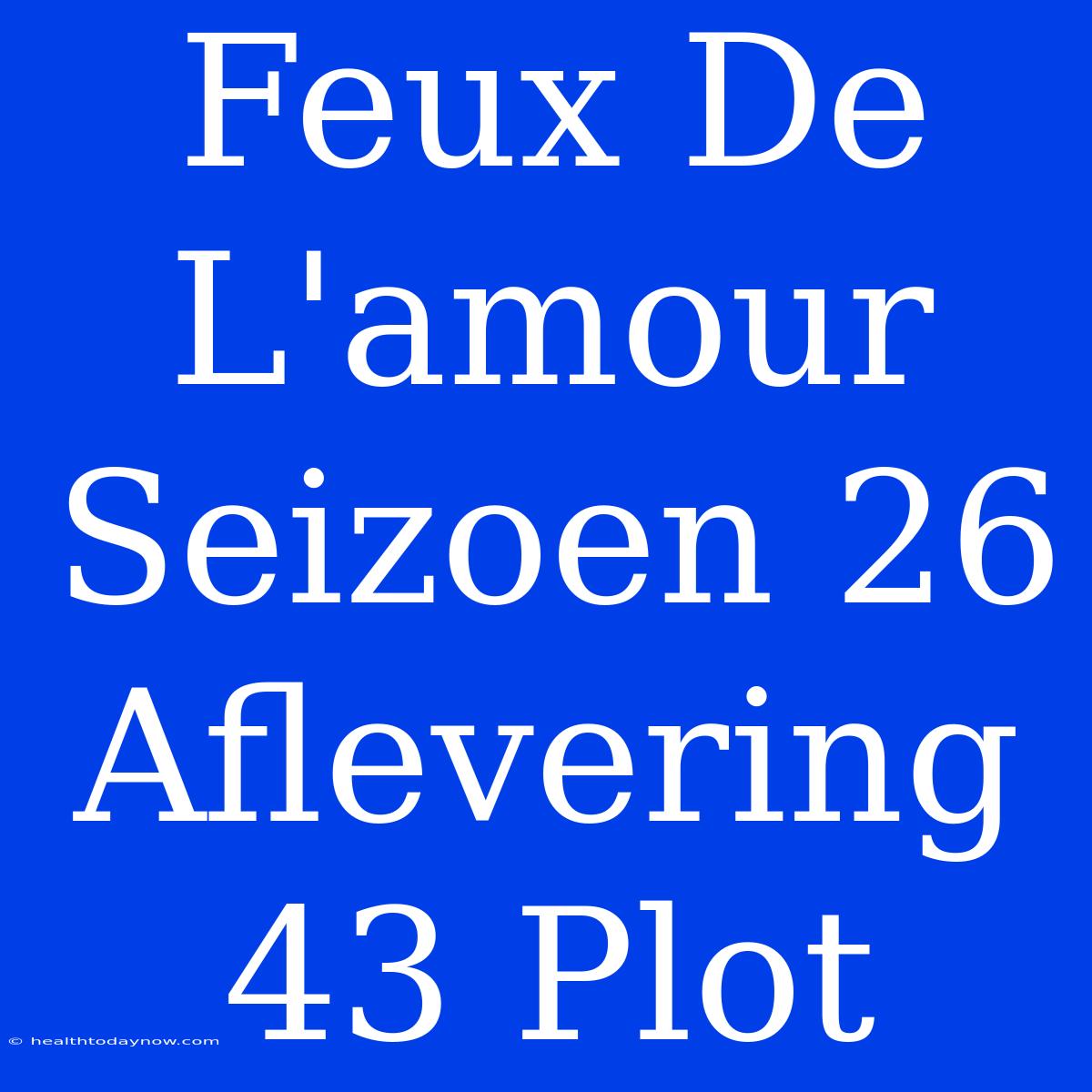 Feux De L'amour Seizoen 26 Aflevering 43 Plot