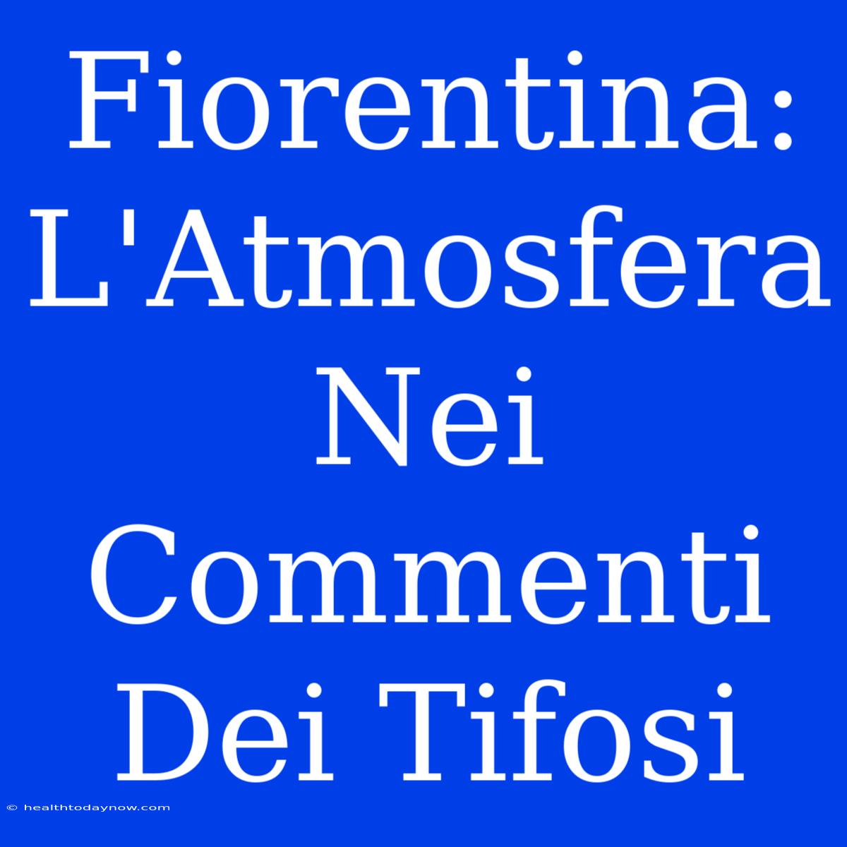 Fiorentina: L'Atmosfera Nei Commenti Dei Tifosi