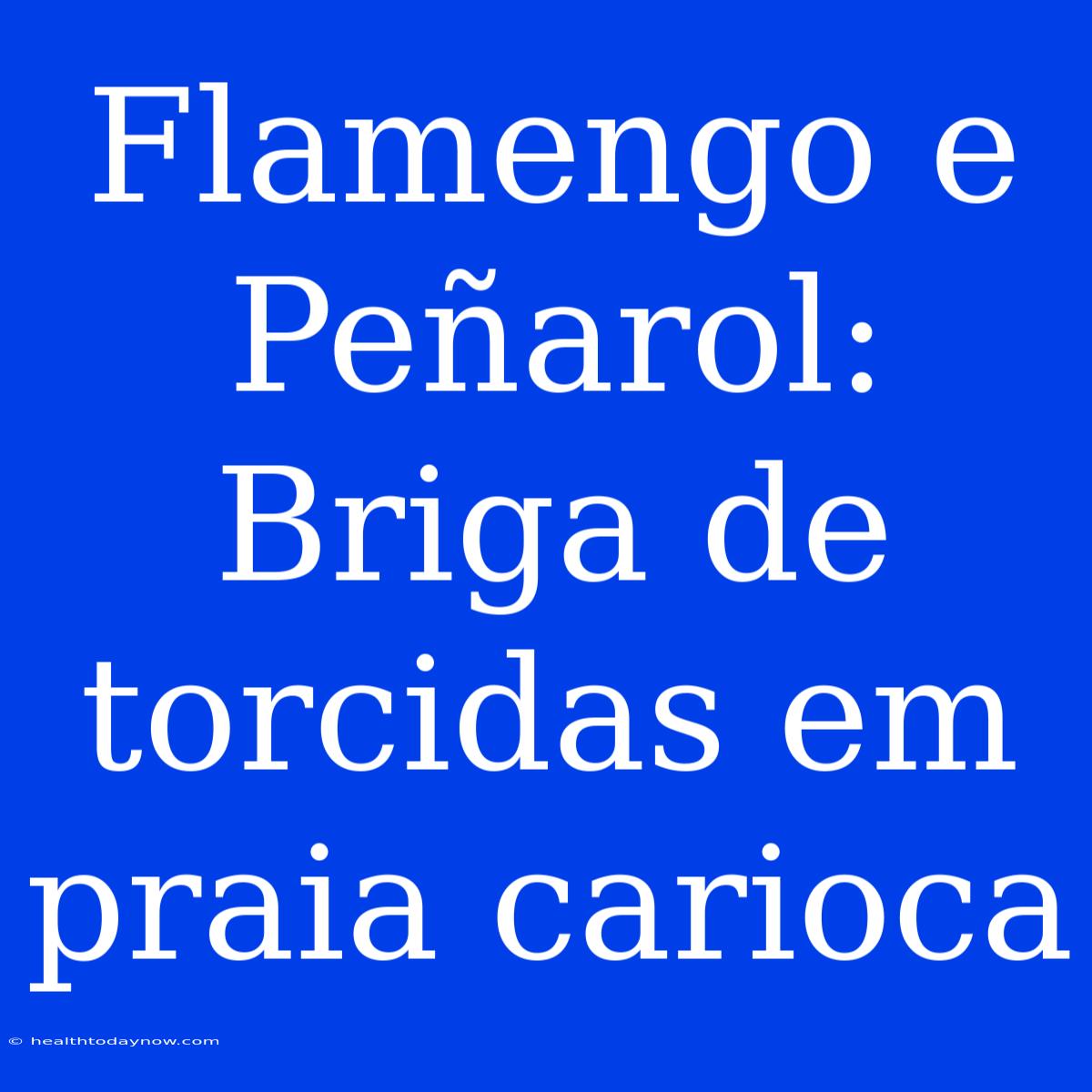 Flamengo E Peñarol: Briga De Torcidas Em Praia Carioca