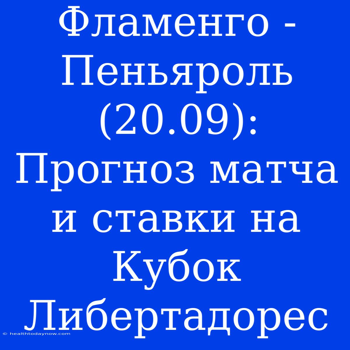 Фламенго - Пеньяроль (20.09): Прогноз Матча И Ставки На Кубок Либертадорес