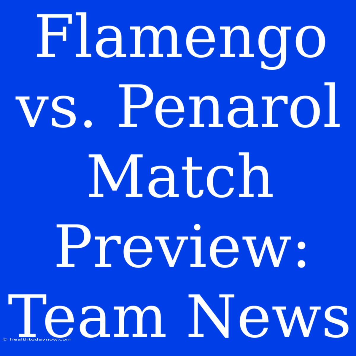 Flamengo Vs. Penarol Match Preview: Team News