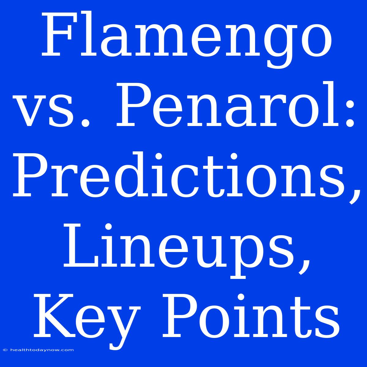 Flamengo Vs. Penarol: Predictions, Lineups, Key Points 