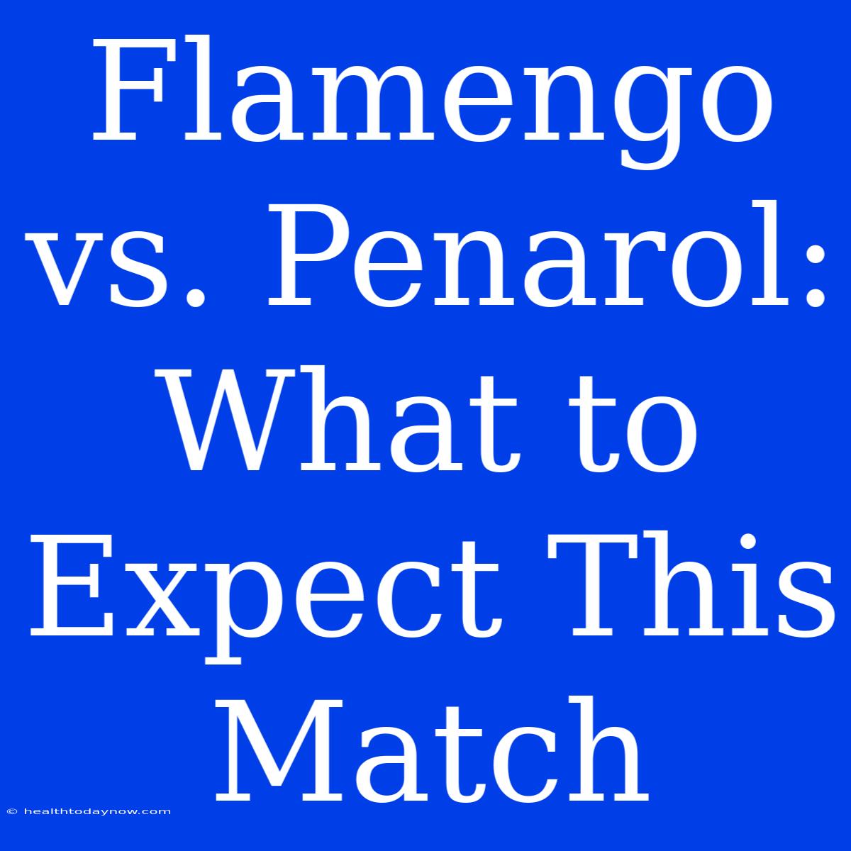 Flamengo Vs. Penarol: What To Expect This Match