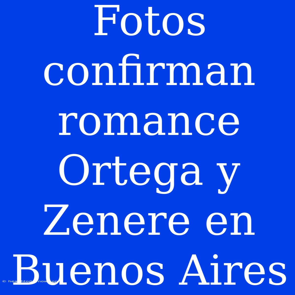 Fotos Confirman Romance Ortega Y Zenere En Buenos Aires