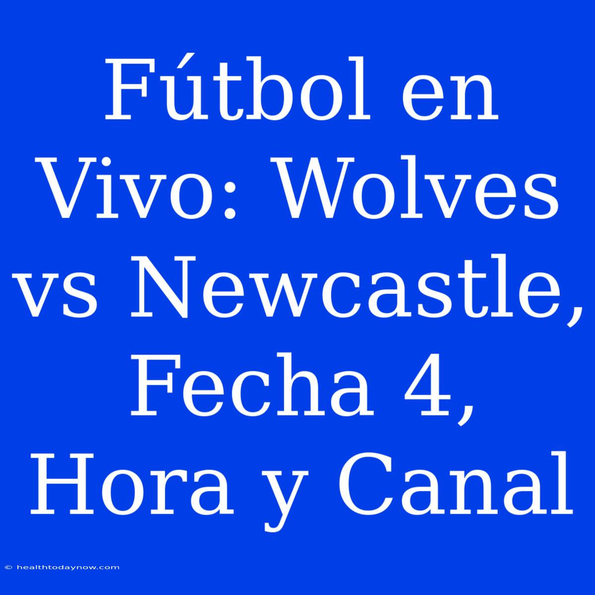 Fútbol En Vivo: Wolves Vs Newcastle, Fecha 4, Hora Y Canal