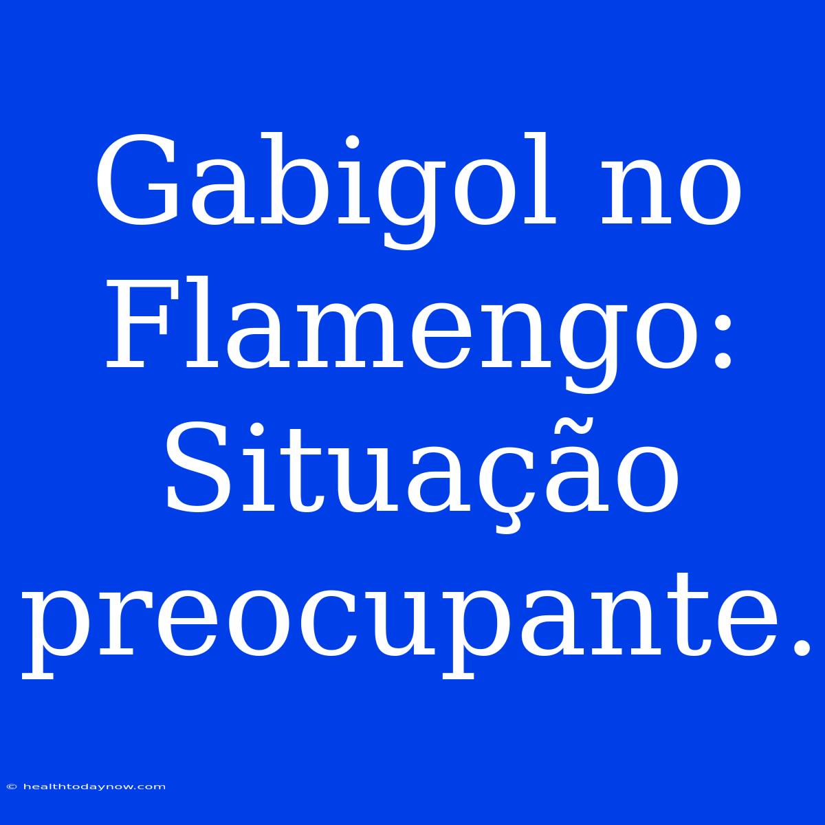 Gabigol No Flamengo: Situação Preocupante.