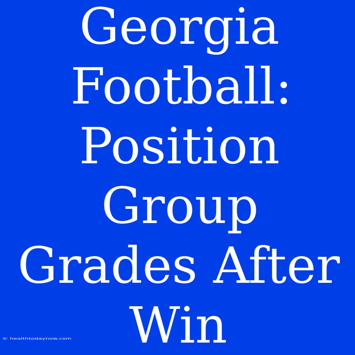 Georgia Football: Position Group Grades After Win