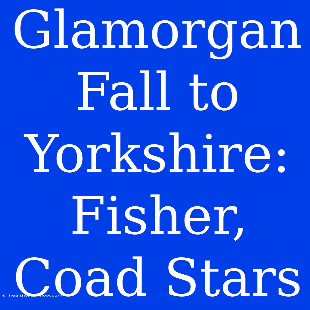 Glamorgan Fall To Yorkshire: Fisher, Coad Stars