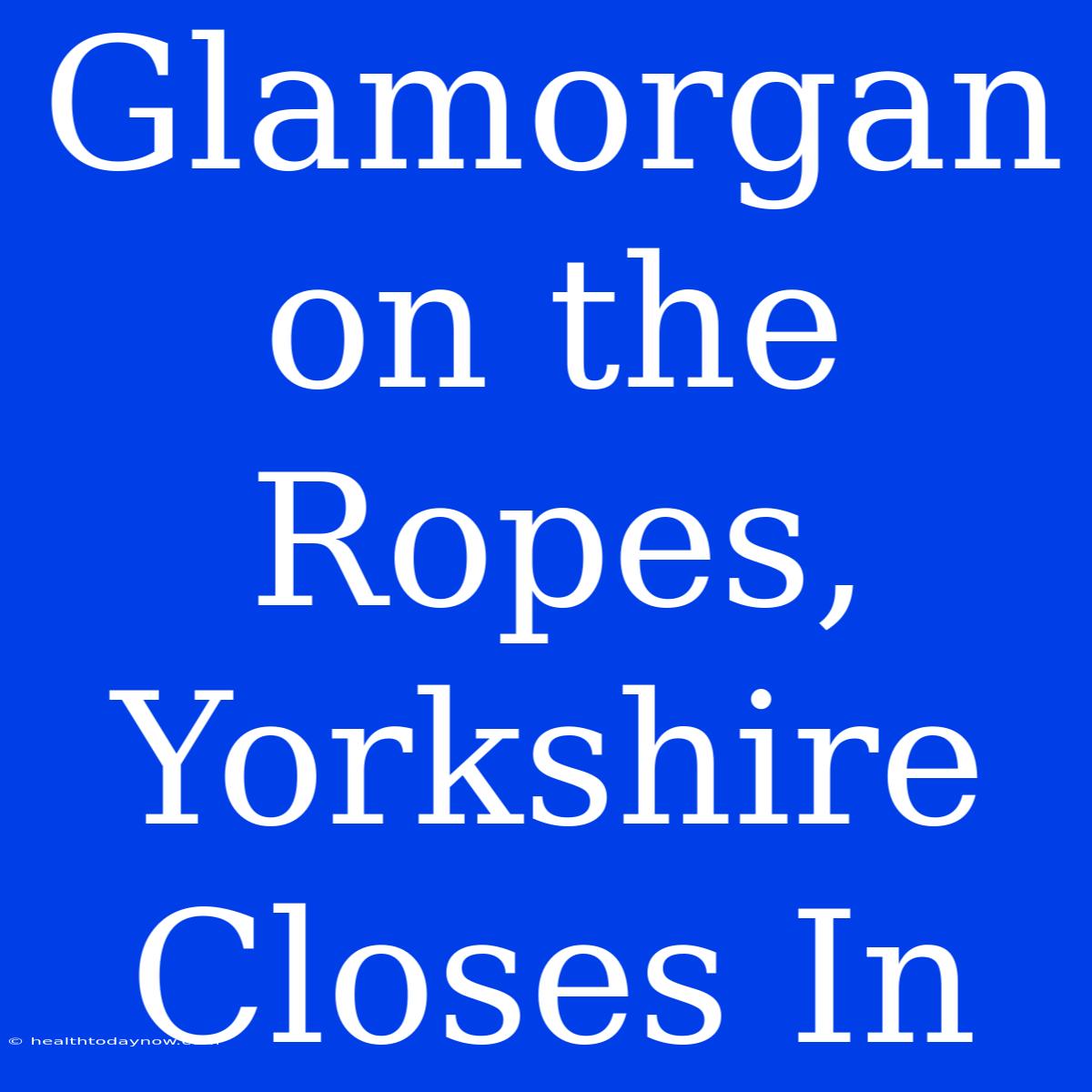 Glamorgan On The Ropes, Yorkshire Closes In