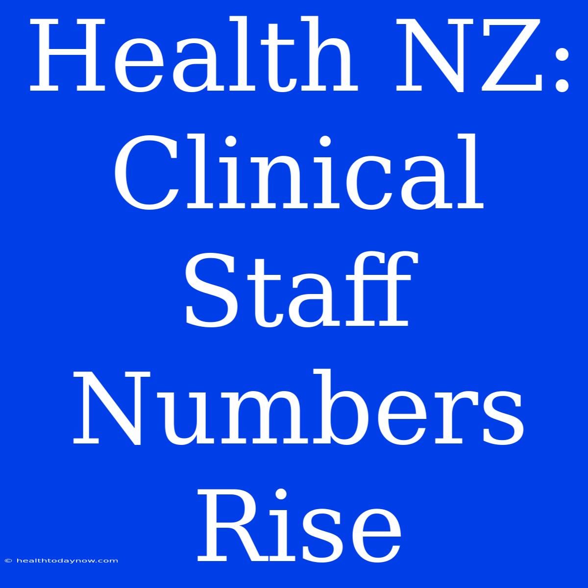 Health NZ: Clinical Staff Numbers Rise