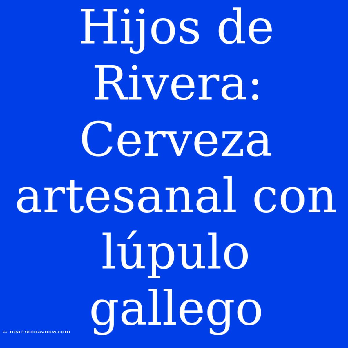 Hijos De Rivera: Cerveza Artesanal Con Lúpulo Gallego